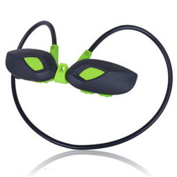 wisebrave蓝牙耳机 MP3音乐耳机 立体声 4G内存 无线户外运动音乐播放器 酷绿色蓝牙耳机产品图片1